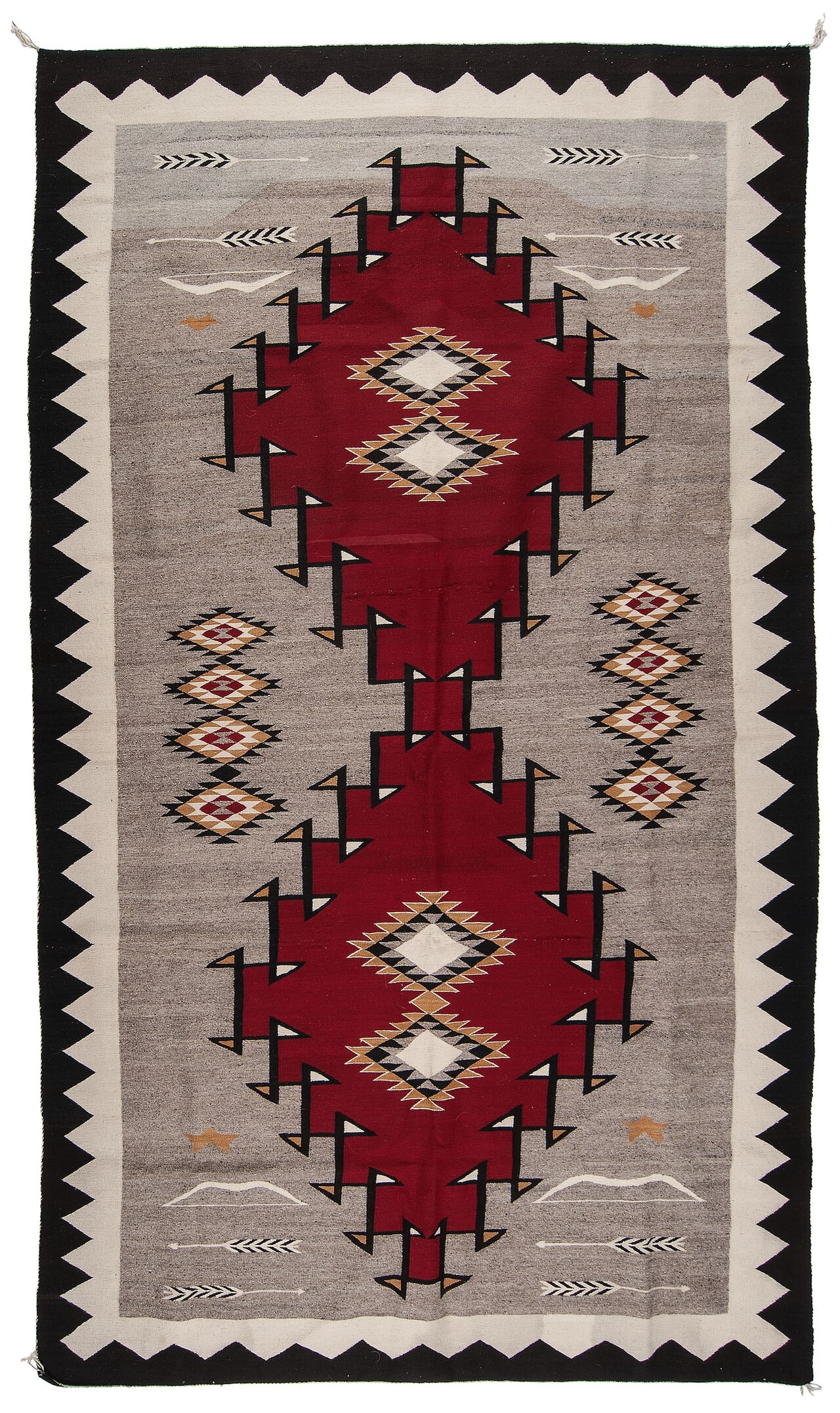 Handwoven Navajo Ganado rug showing traditional Diné weaving artistry